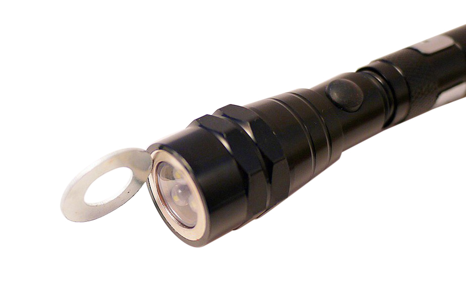 Upto 22" Flex Telescopic Shaft Magnetic Pick-Up Tool with 3 LED Flashlight Torch