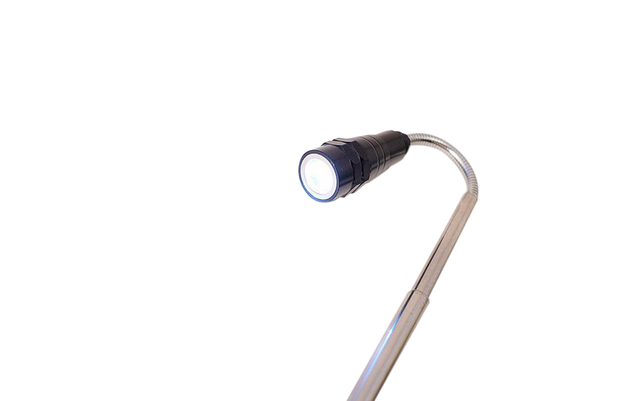 Upto 22" Flex Telescopic Shaft Magnetic Pick-Up Tool with 3 LED Flashlight Torch