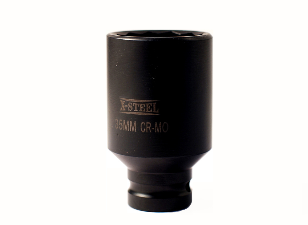 1/2" Dr Cr-Mo Double Hex 12PT 78mm Full Length Deep Impact Socket Individual:8-35/36/38/40/41/45mm