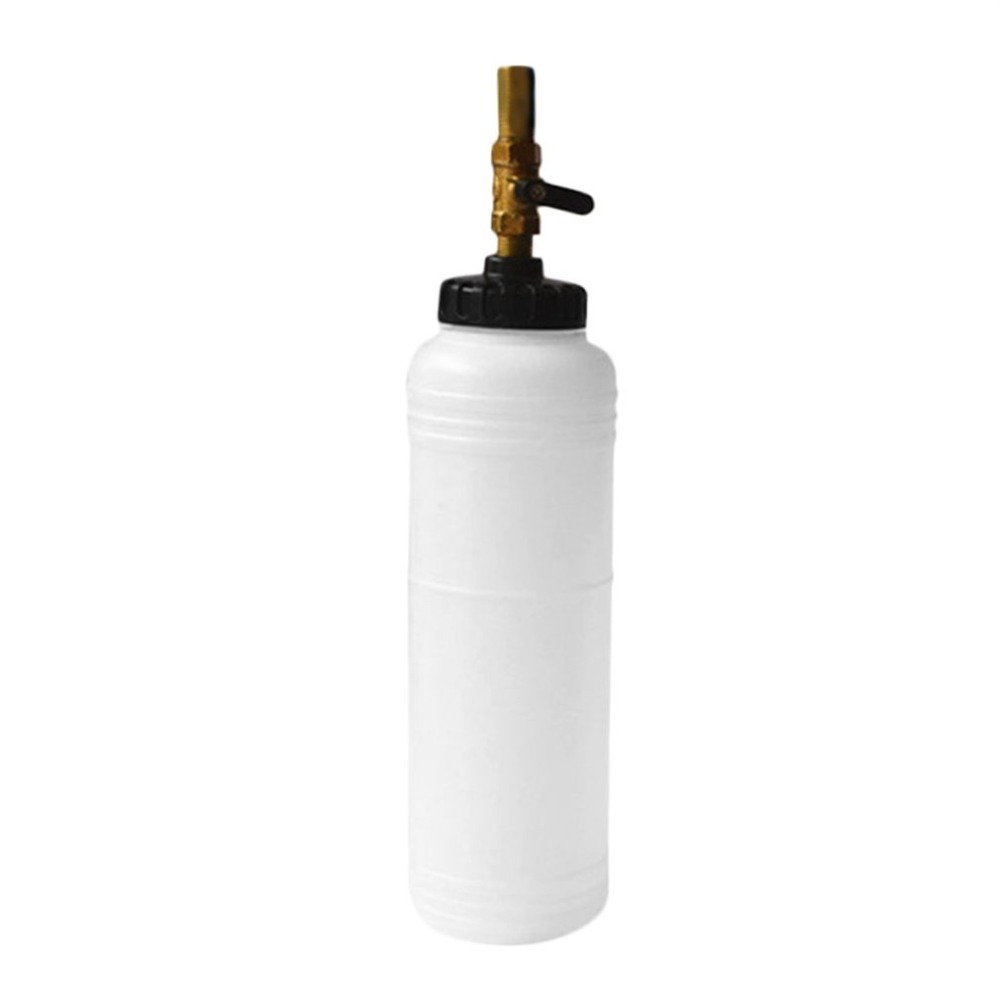 0.75L Brake Clutch Vacuum Pneumatic Bleeder Fluid Fill Bottle Kit & Adapters