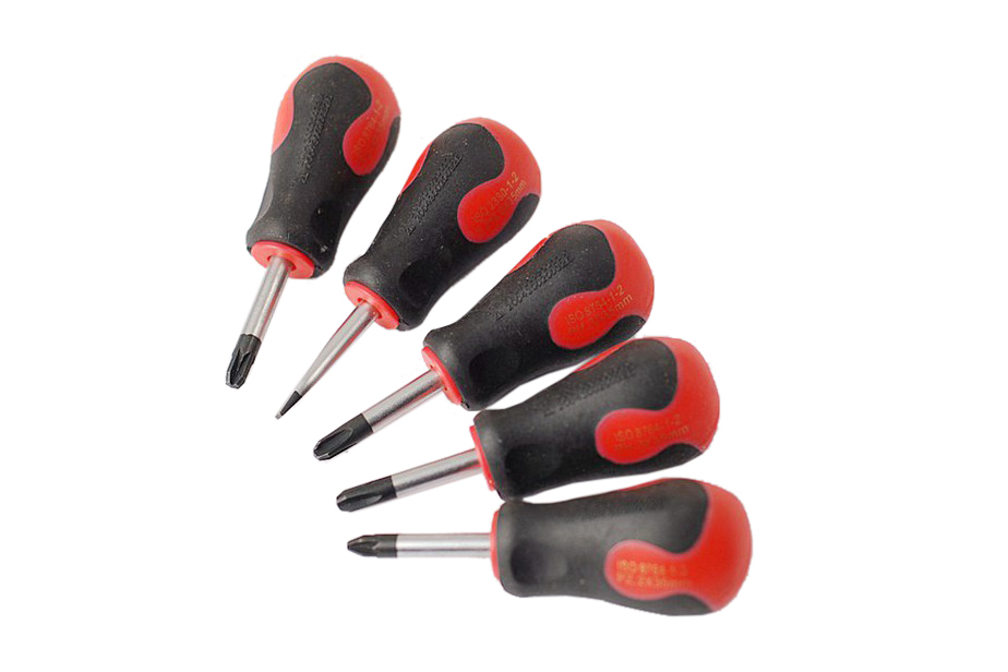 All-in-1 Cr-V 17pc Stubby Tool Set: Combination Spanner Mini Pliers Screwdriver