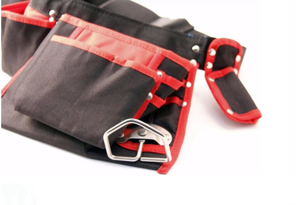 Heavy Duty Nail Canvas 12 Pockets Waist Tool Bag Scaffold wIth 2 Hammer Loops