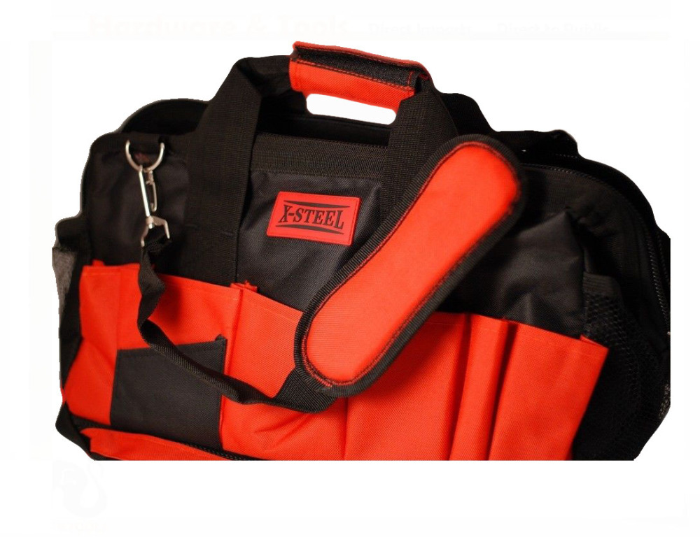 Large Heavy Duty Tool Bag Zip Double Layers 39x21x31cm