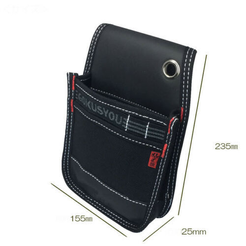 Gokusyou Japan GKN-01 Canvas Nail Bag 2 Pocket Electrician Carpenter Tool Holder