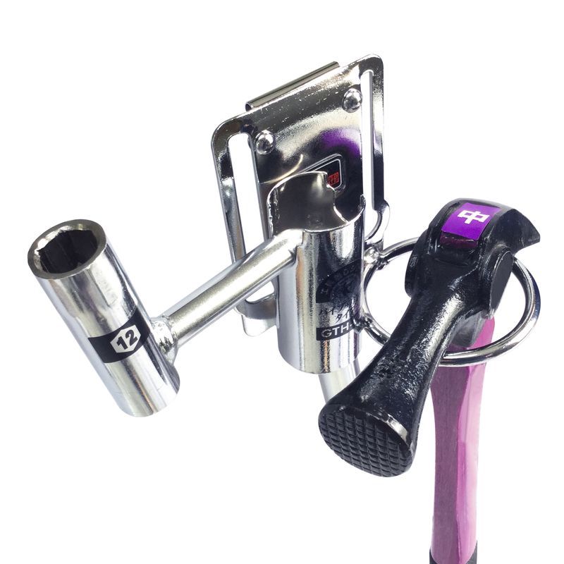 Scaffolders Tool Holder Hammer Lever Belt Clip Holder 1 Cyclinder 25mmx50mmH+ 1x50mm Ring #3
