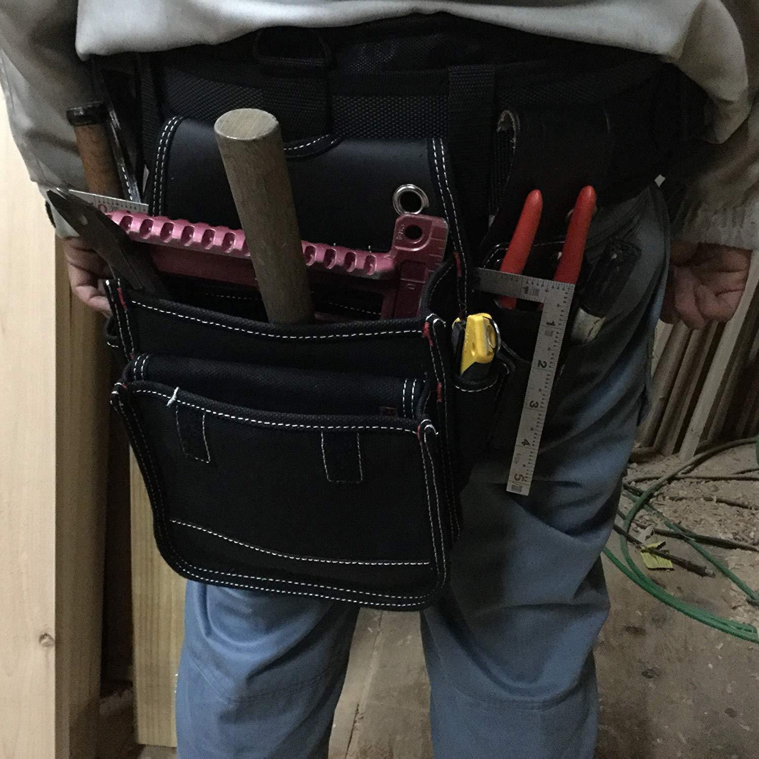Gokusyou Japan GKN-21 Canvas Waist Bag Two-step Lid with Lap Bag for Electrician