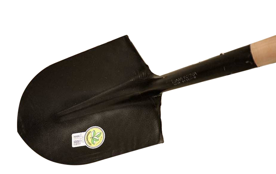 Tromontina 58" Steel Round Point Shovel Spade Hard Solid Wood Handle