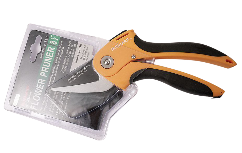 HRC59-61 215mmL Upto Ø16mm Non Sticky Flower Pruner Shears Teflon Coated
