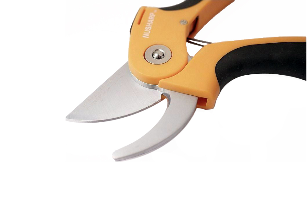 HRC59-61 205mmL Hard Chrome Bypass Pruner Shears Thick Cloth Upholstery
