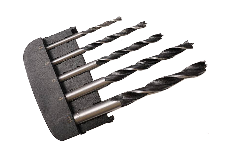 4-10mm Drill Bits Set: 5pc Woodworking+5pc Masonry Drillbits