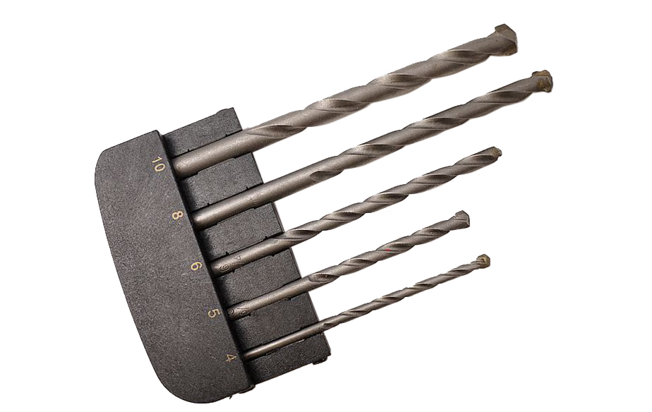 4-10mm Drill Bits Set: 5pc Woodworking+5pc Masonry Drillbits