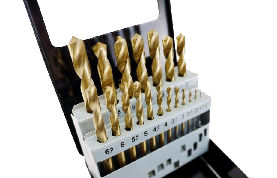 19pc HSS Drill Bits Titanium Coat Drillbits: 1.0-10mm