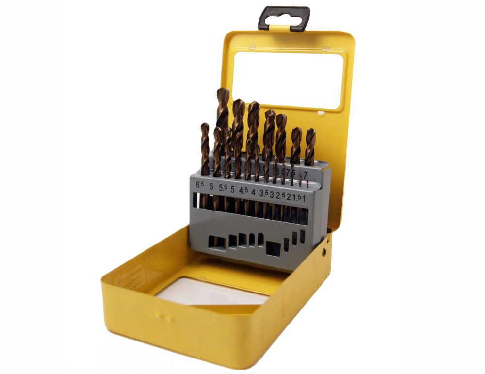 1-10mm 18pc HSS M35 5% Cobalt Drill Bits for Stainless Hard Steel Drillbits