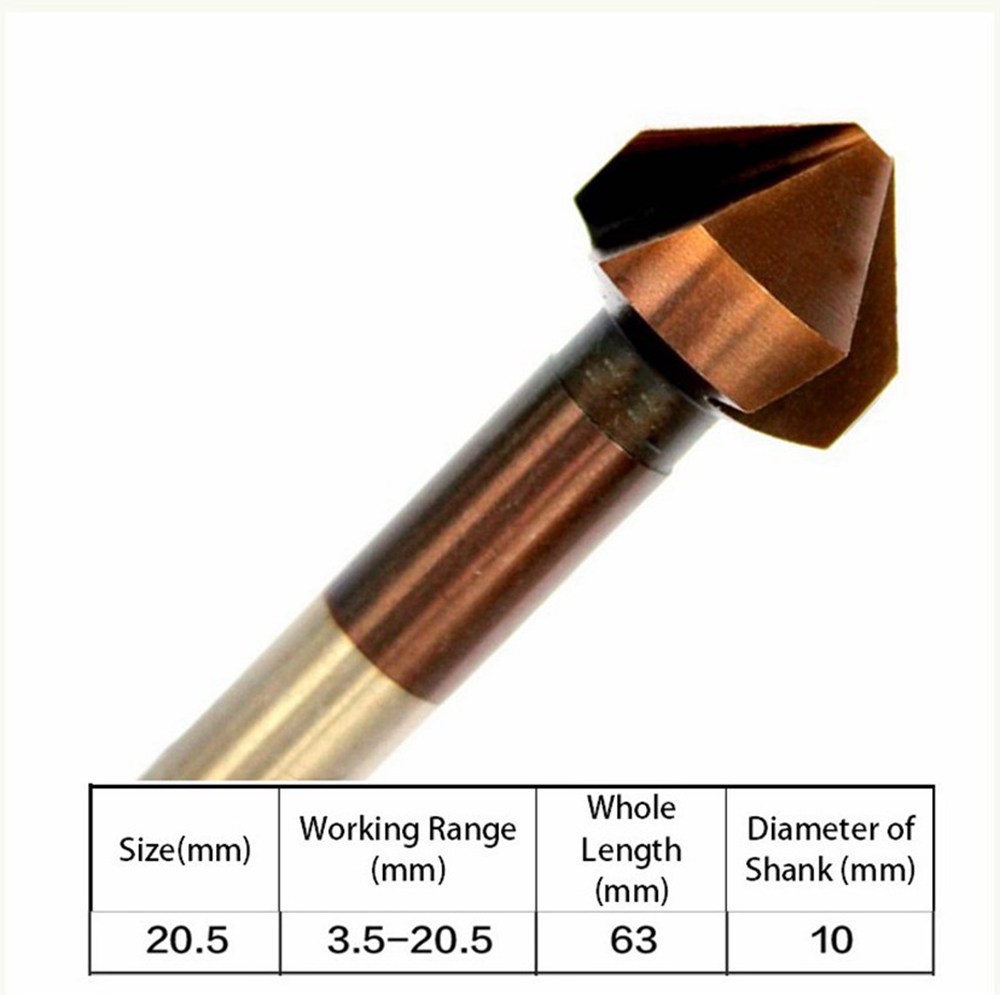 HSS M35 Cobalt End Milling Cutter Edge Countersink Drill Bits for Stainless Steel