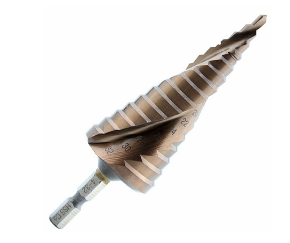 HSS M35 Cobalt Spiral Flutes Step Drill Raised Shank for Stainless Steel