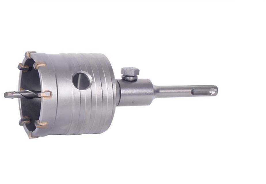 TCT Carbide Tip Hole Saw Core SDS Plus Impact Hammer Drill Bit with 110mm Adapter Set