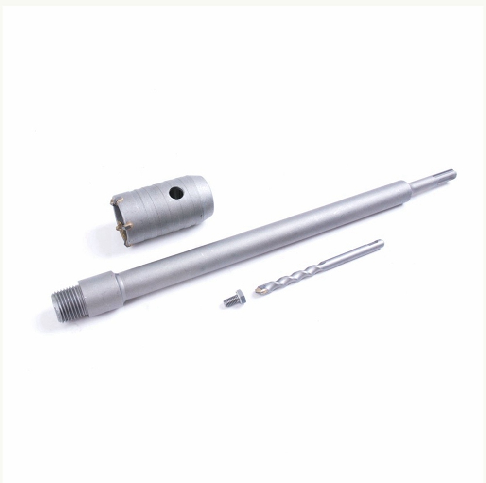 TCT Carbide Tip Hole Saw Core SDS Plus Impact Hammer Drill Bit with 110mm Adapter Set