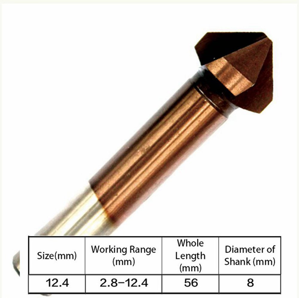 HSS M35 Cobalt End Milling Cutter Edge Countersink Drill Bits for Stainless Steel