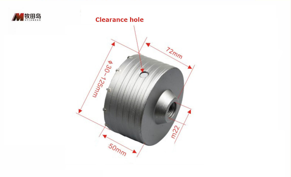 TCT Carbide Tip Hole Saw Core Drill Holesaw for Brick Stone Wall Cut Size Option:30-150mm