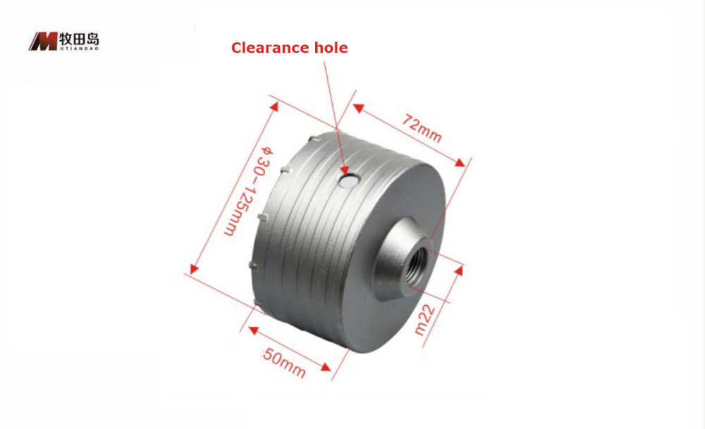 TCT Carbide Tip Hole Saw Core Drill Holesaw for Brick Stone Wall Cut Size Option:30-150mm