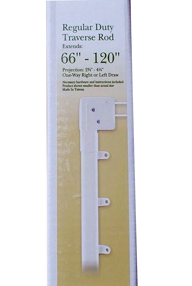 WAMSUTTA 1.67-3.05m Extend One-Way Draw Traverse Curtain Rod Rail Taiwan Made
