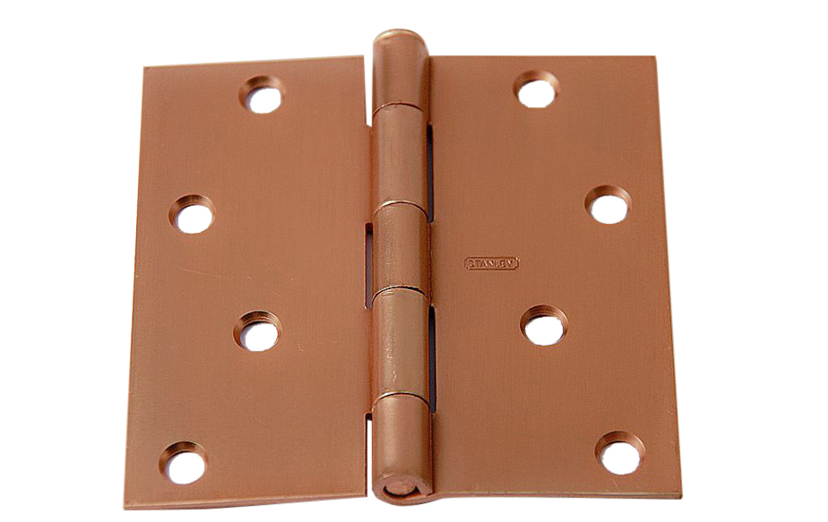 4pc-Pack Stanley 08-3010 4"/101mm Heavy Duty Satin Bronze Door Hinges with Screws
