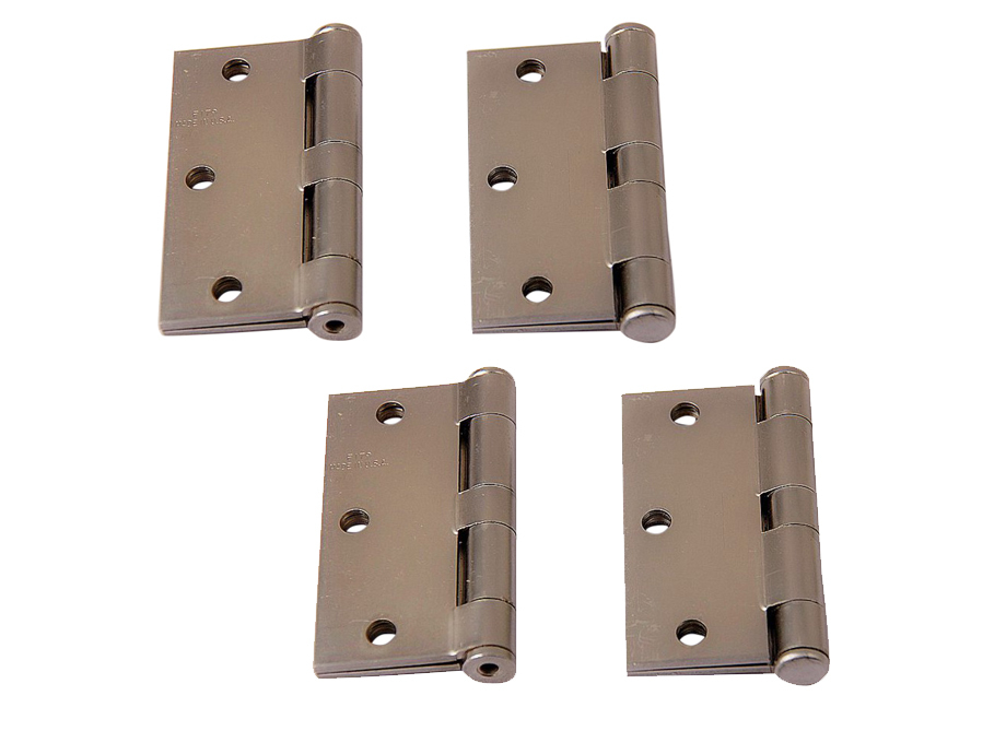 4pc-Pack Stanley USA 05-1484 3.5"x 3.5" Heavy Duty Door Hinges with Fixing Screws