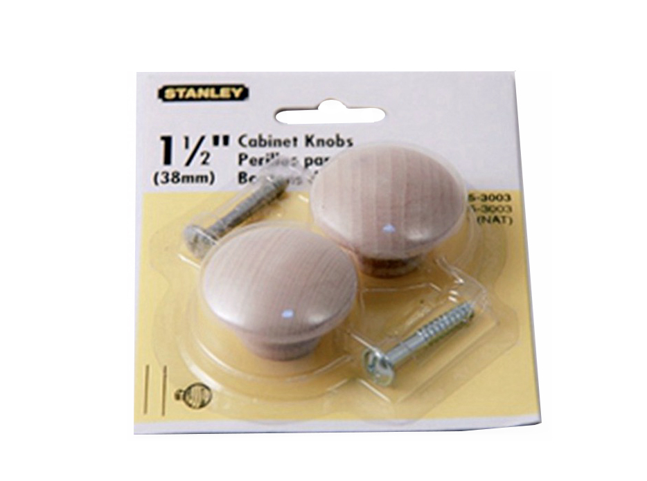 Stanley 35-3003 20pcs 1-1/2" (38mm) Timber Knob Cabinet Drawer Door Hanging Pull Handle