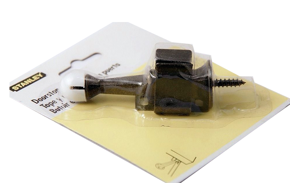 Stanley USA 75-6310 Antique Brass Finishing Doorstop & Holder Door Stop