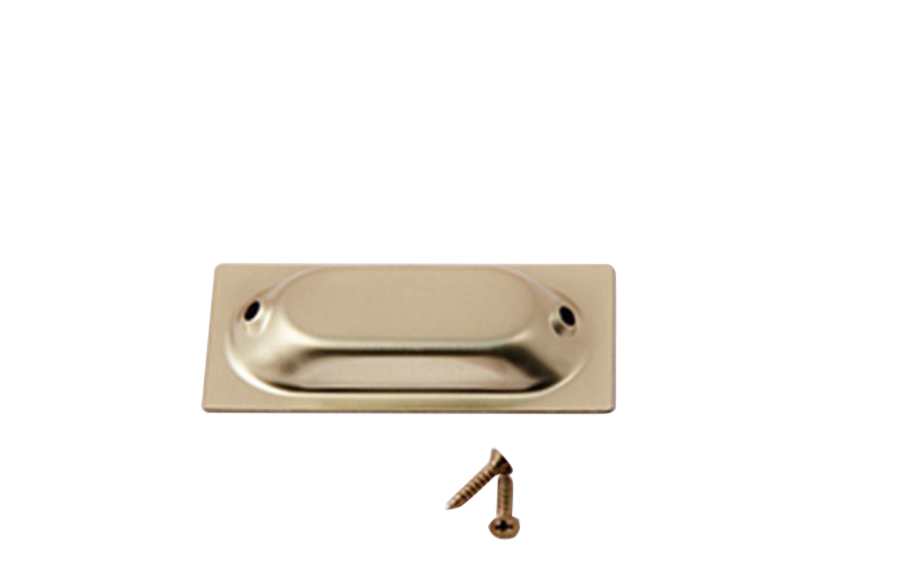 Stanley USA Classic Sold Brass Sliding Door Closet Flush Oblong Pulls