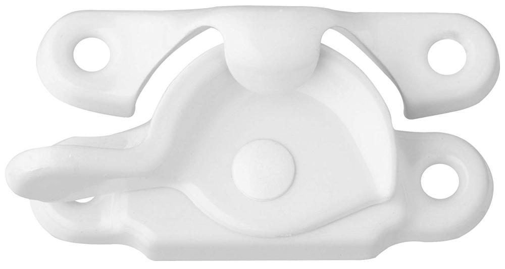 2-pack Stanley Taiwan CD-7073 Sash Window Lock Hook Enamel Aluminium White