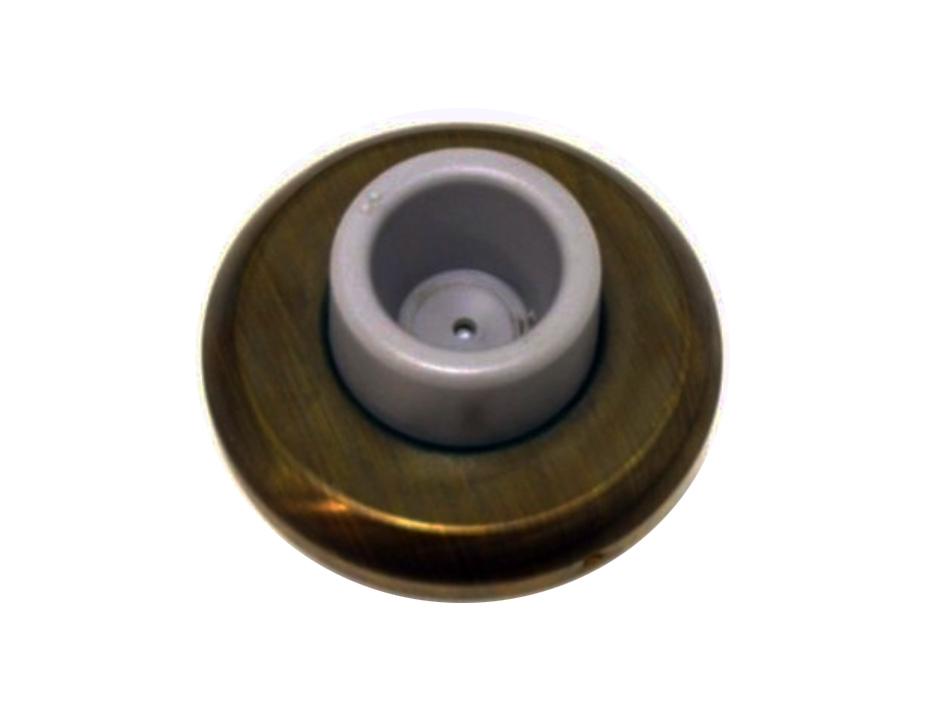 Stanley Concave Wall Door Stop Classic Solid Brass with Rubber Tip Doorstop
