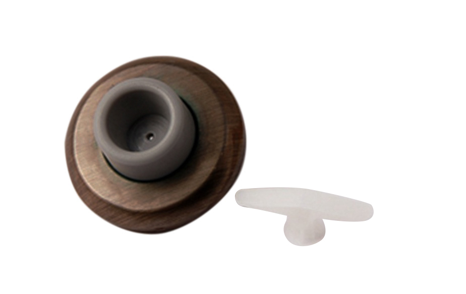 Stanley Concave Wall Door Stop Classic Solid Brass with Rubber Tip Doorstop