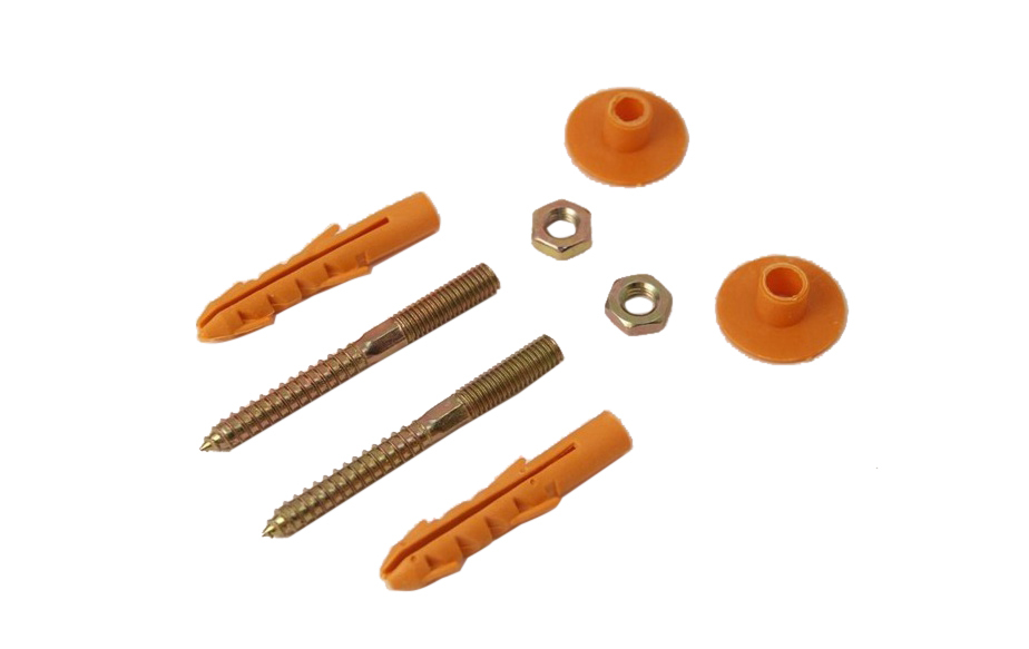 Wall Mount Basin Fixing Bolts Sanitary Fixing Set: Fixing Screw & Nylon Fischer Wall Plug, Washer