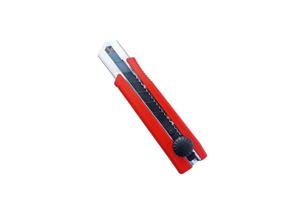 25mm Utility Knife with SK2 Steel Ultra Sharp Black Snap-Off Blade for Signage Vinyl Cardboard Drywall & Much More Cutting