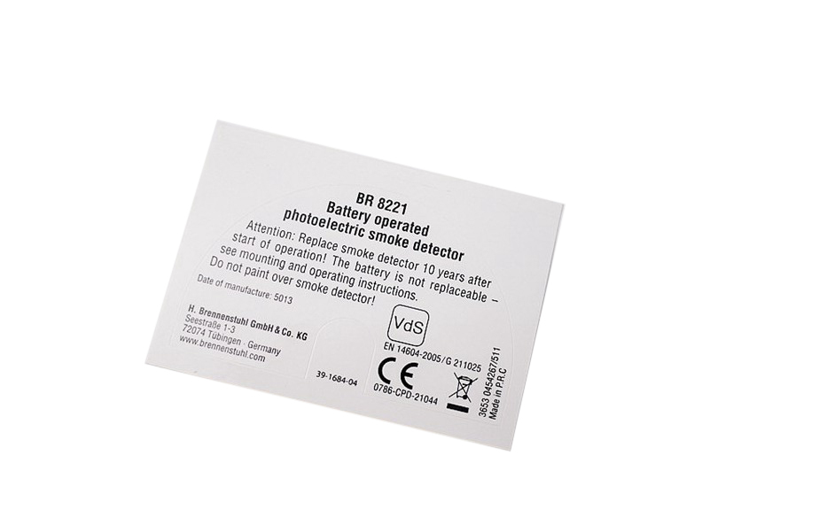 Brennenstuhl German Photoelectric Smoke Gas Detector Alarm Extra Longlife