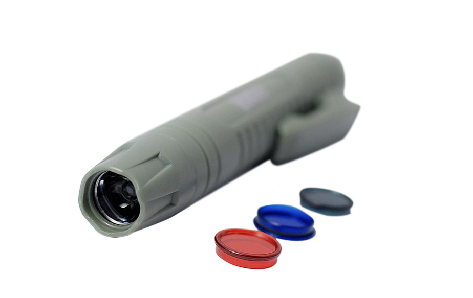 GripLite LED Torch 3 Color Lens Regulated Circuit Tactical Switch Water Resistant 55/95lm