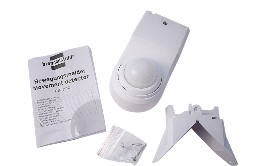 Brennenstuhl German 230V PIR Motion Movement Detector Alarm Angle 240 R 12m PIR 240 IP44