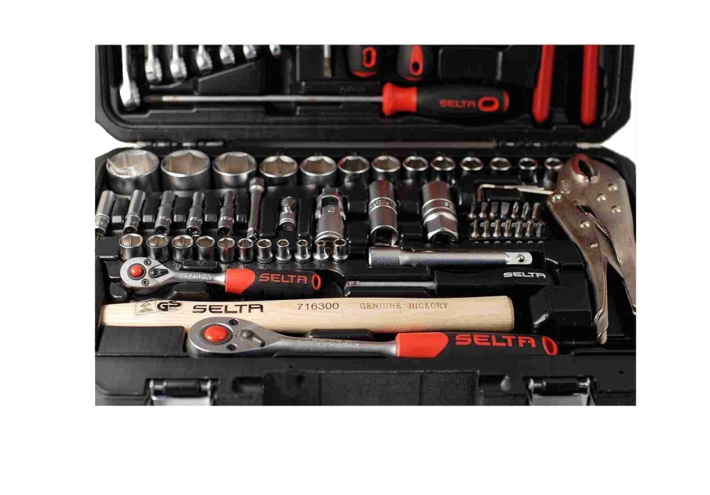 Selta Taiwan All-in-One 72pc 1/4"+1/2" Dr. Socket & Spanner Pliers S/D Combo Kit