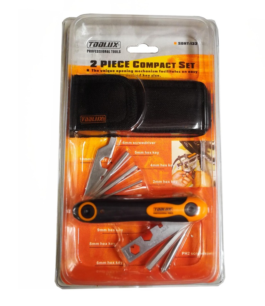 11-in-1 Bicycle Reparing Tool Kit Cr-V Hex Key Spanner Square Gauge Screwdriver