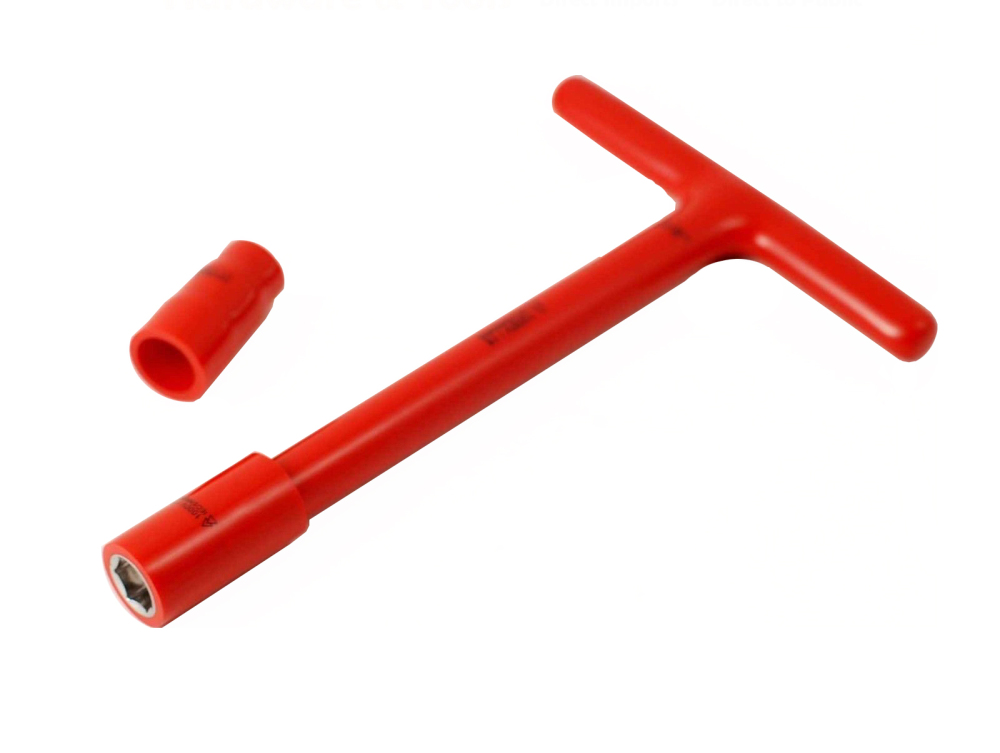 Insulated Electrician VDE 3/8" Dr T Socket Drive Handle+10,13mm Socket 3pc 1000V