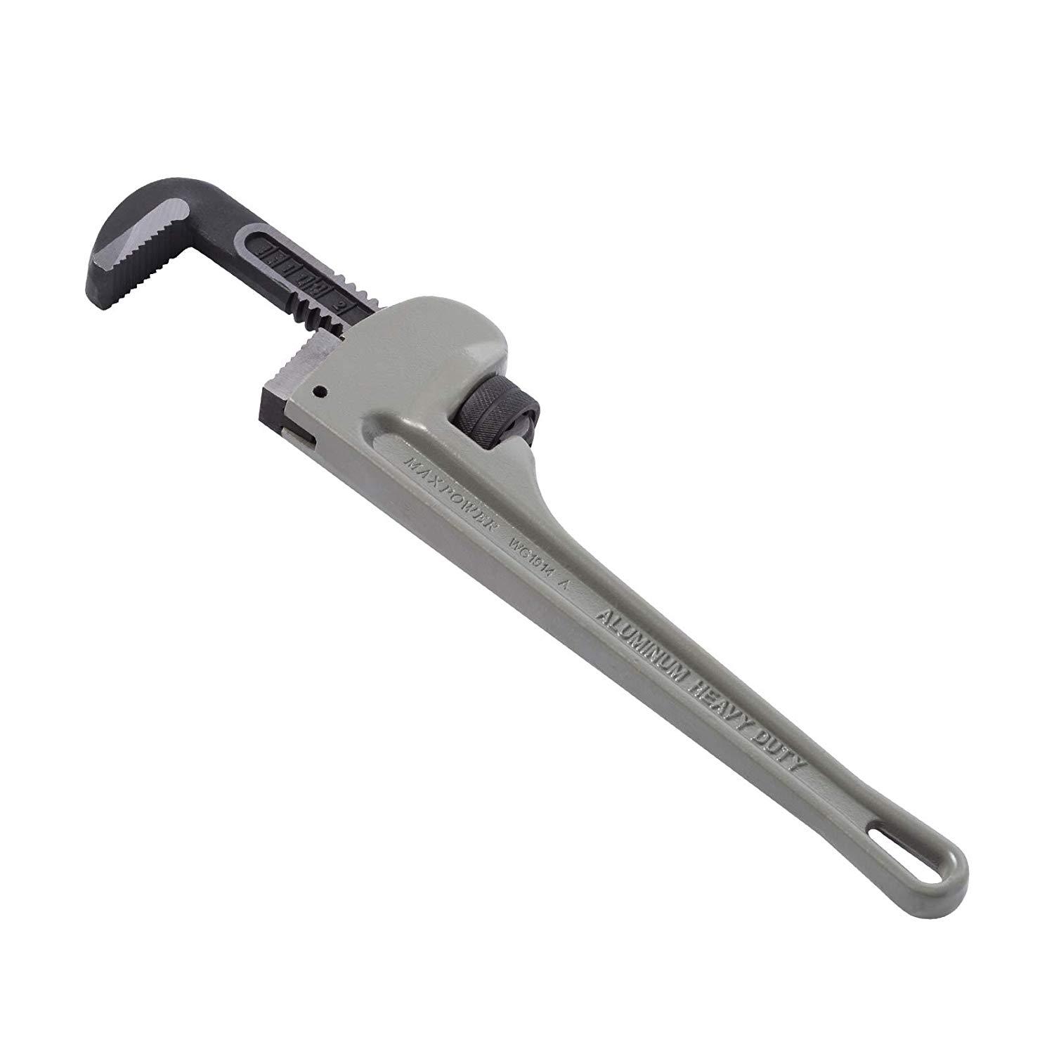 WD&WL Heavy Duty Aluminium Pipe Wrench Cr-Mo Jaw Plumbing Adjustable Monkey Shifter 18"/24"/36"/48"