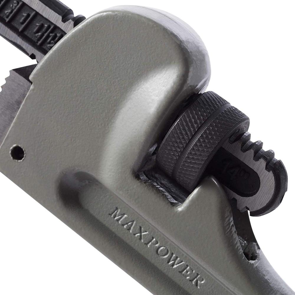 WD&WL Heavy Duty Aluminium Pipe Wrench Cr-Mo Jaw Plumbing Adjustable Monkey Shifter 18"/24"/36"/48"