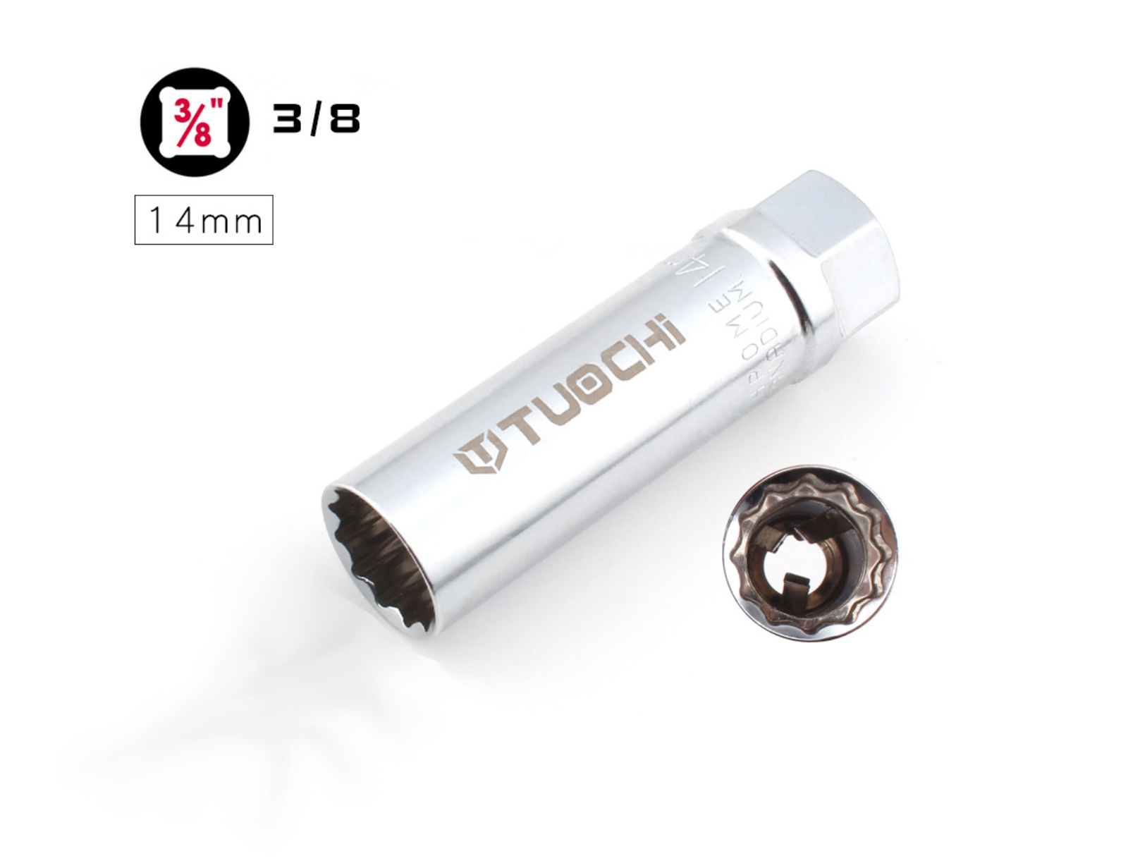 3/8" Dr 12PT Cr-V Thin Wall Spark Plug Socket Removal for BMW Nisan Mini