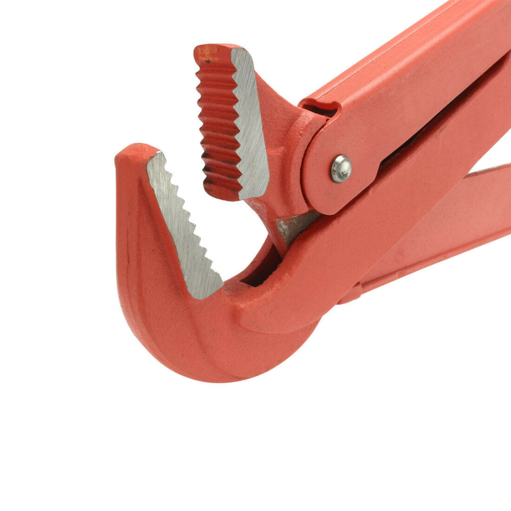 Swedish Type Heavy Duty Pipe Wrench Quick Shifter 90° Straight Jaw 3"/4" Dia Clamp