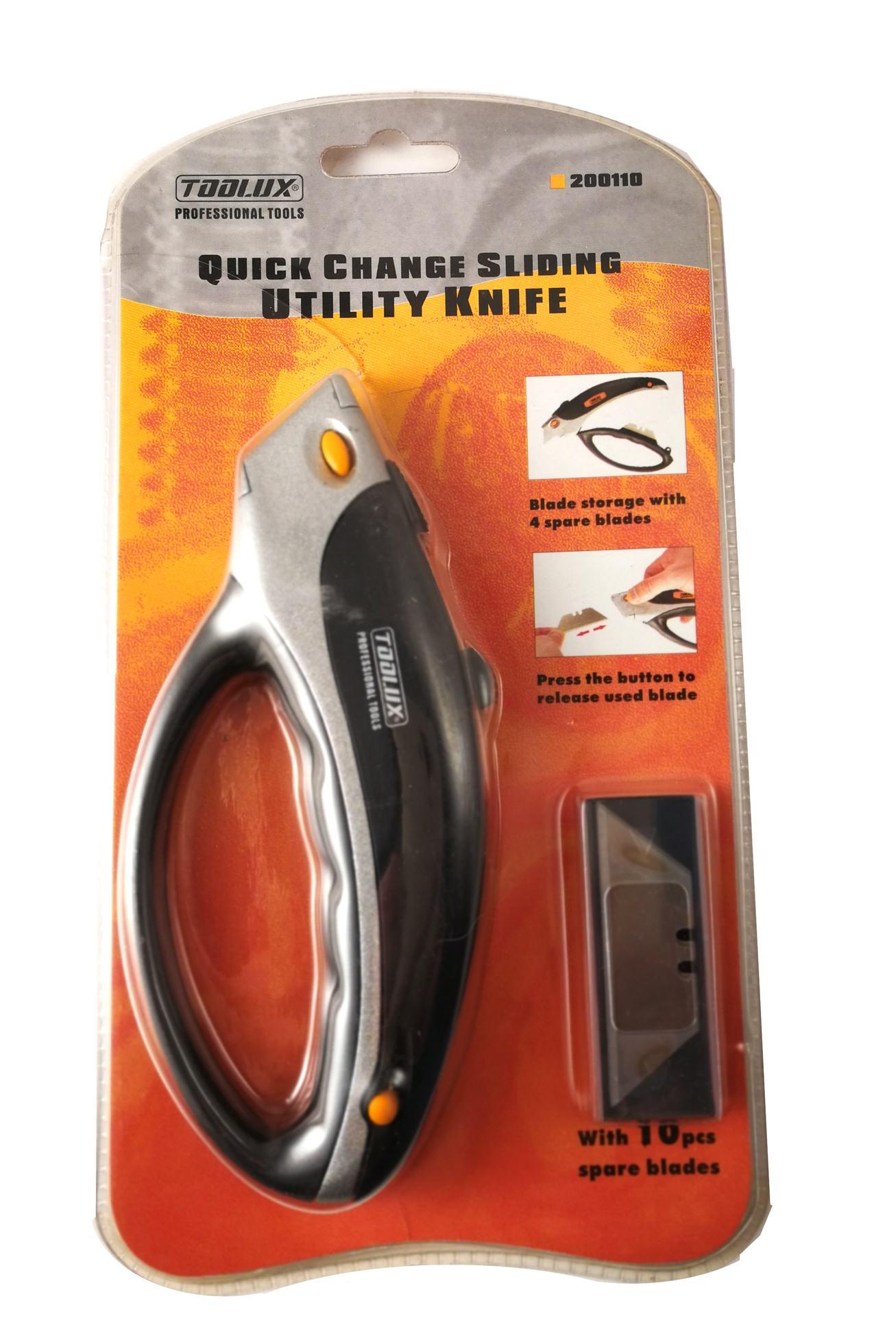 Retractable Utility Knife with Guard Quick Change 10 Extra Blades