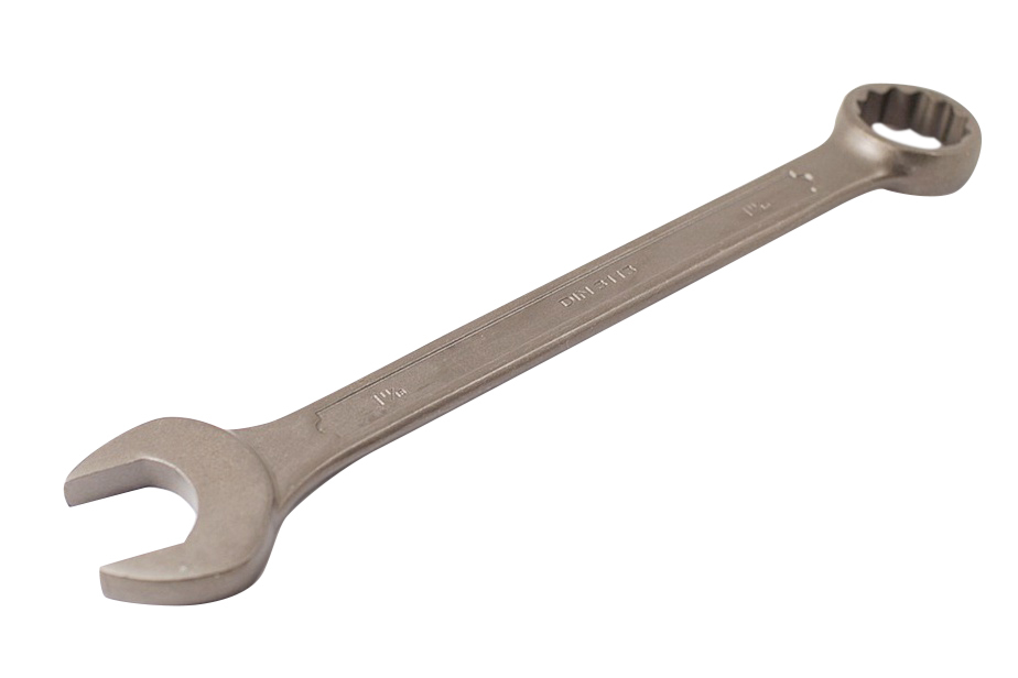 Industry Quality DIN3113 Natural Grey Jumbo Combination /Ring Open End Spanner Imperial SAE Size