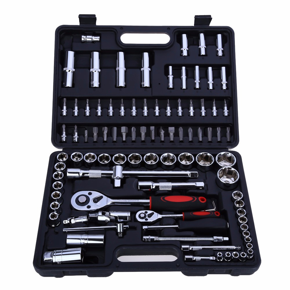 108pc 1/4"&1/2" Dr 6pt Socket & Female E-Star & Accessory & Bit Master Kit