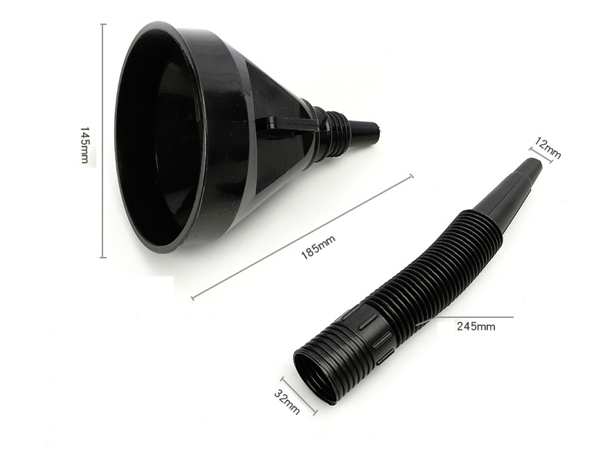 135mm Funnel With Handle + Detachable Flex Pouring Spout & Gauze Filter/Strainer