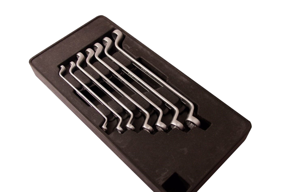 385x185x45mm ABS Tray Tool Storage Display Option: Offset Ring/Combination Spanner/Pliers/HexKey...